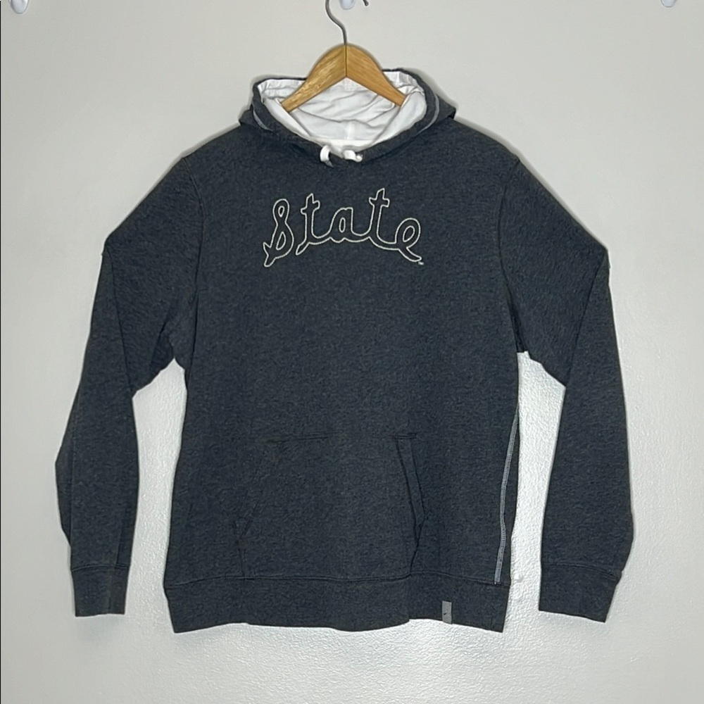 Nike Michigan State‎ Spartan T-Shirt weight kangaroo pouch hooded sweatshirt-EUC
